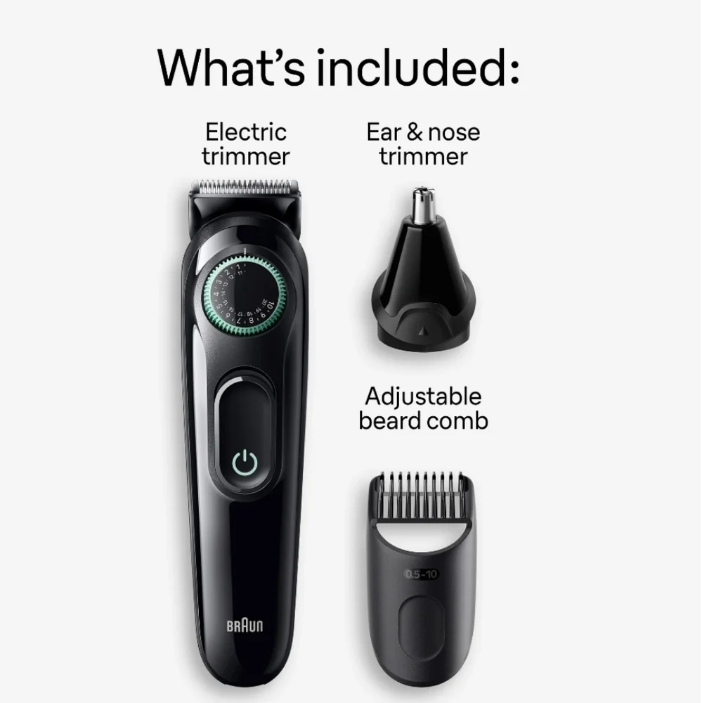 Braun All-in-One Style Kit, 3-in-1 Electric Trimmer for Men,